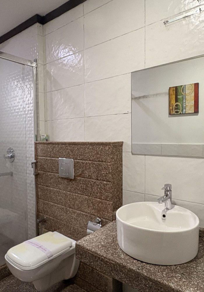 Modern Bathroom in The cottage Room at Aarian Woods Resort