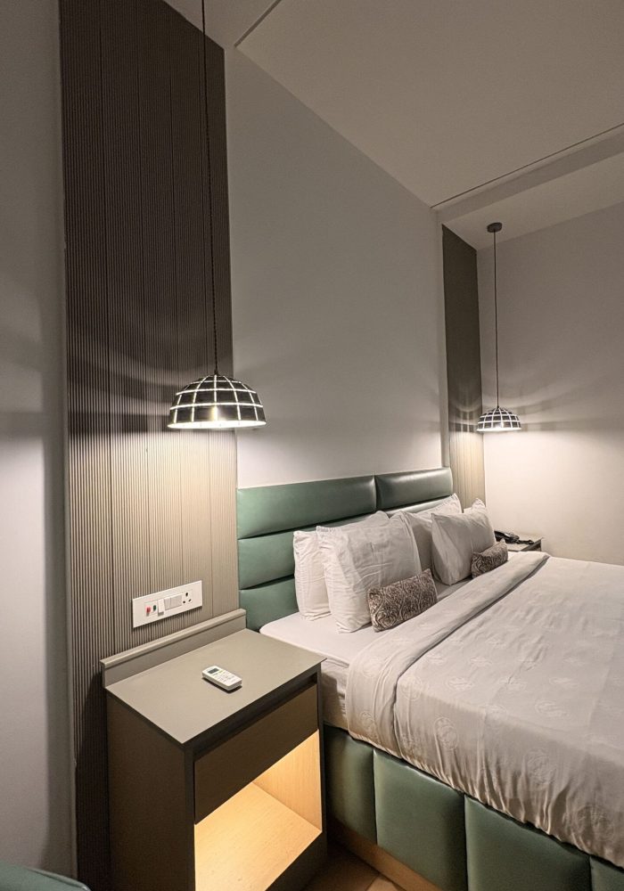 Modern Bedroom The cottage Room at Aarian Woods Resort